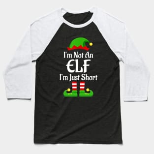 I'm Not An Elf Family Christmas Pjs Matching Men Women Kids Baseball T-Shirt